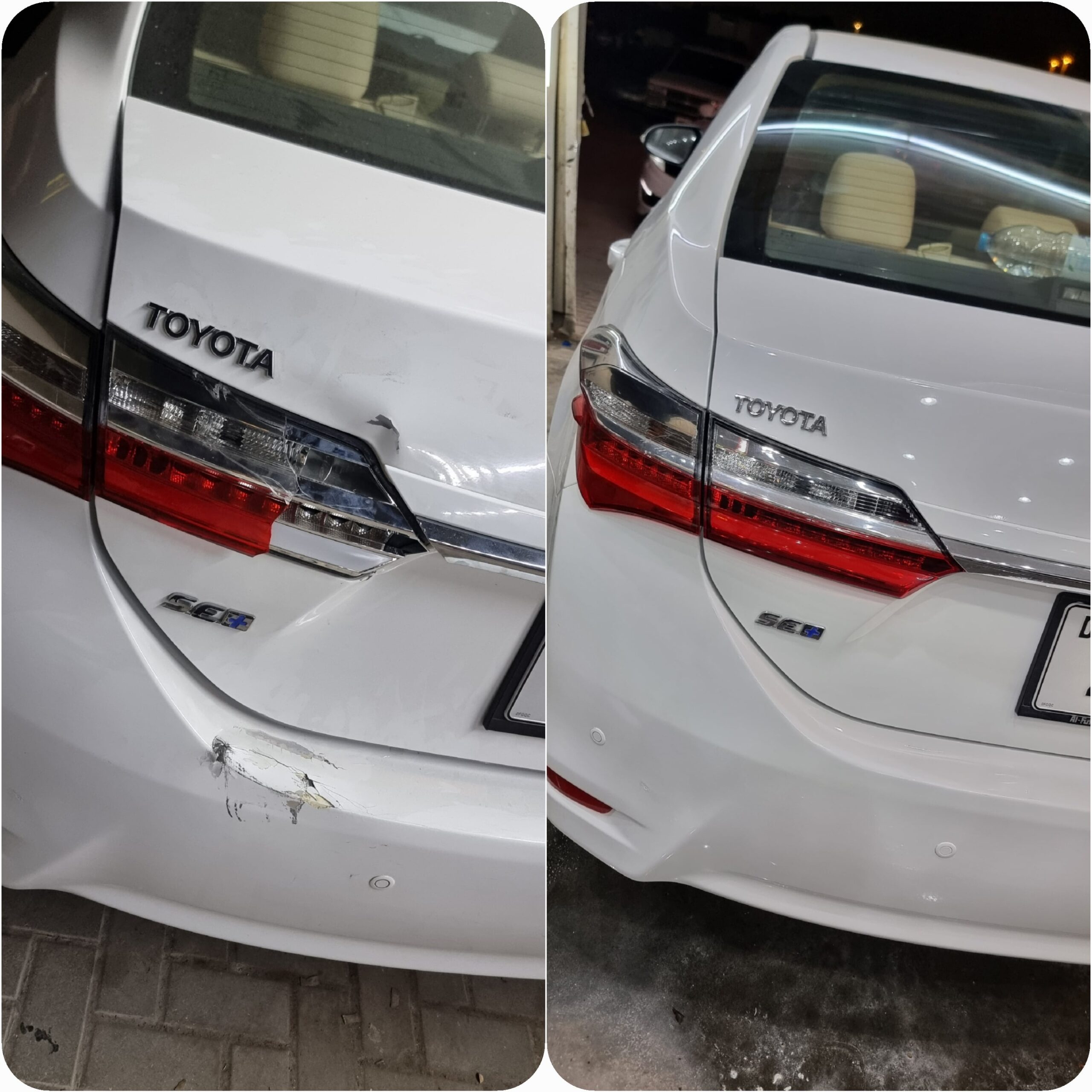 Toyota minor accident repair and headlight change